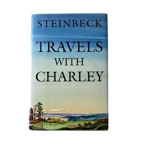 John Steinbeck TRAVELS WITH CHARLEY Book of the Month Club Edition Excellent